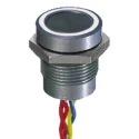 APEM Illuminated Piezo Switch, Momentary, SPST, Waterproof Flying Lead, 200mA Current, 19 mm Panel Cutout, Operating IP68