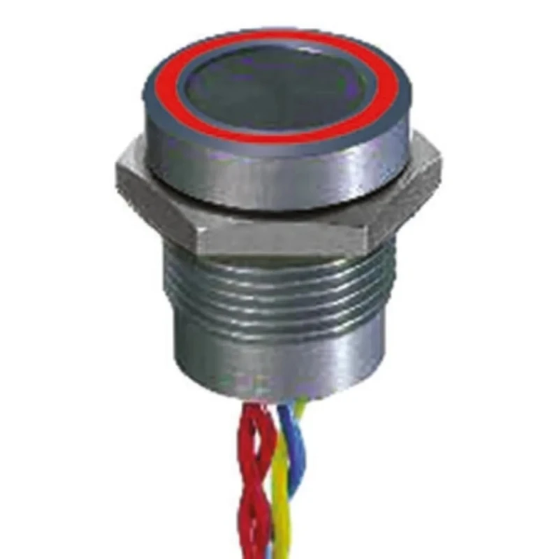APEM Illuminated Momentary Piezo Switch, SPST, IP68, Flying Lead, 200mA, -40°C to 75°C 