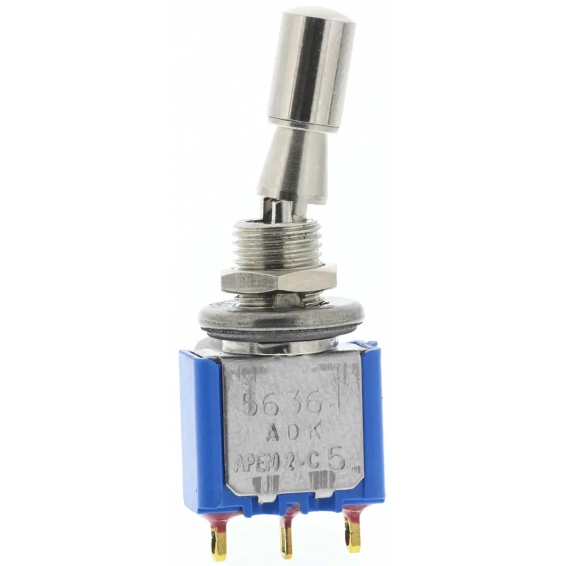 APEM Toggle Switch Panel Mount On-On SPDT Solder Lug Terminal 24 V dc 250 V ac 5636ADBK2V