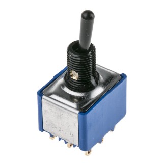 APEM Toggle Switch Panel Mount On-On 3PDT Solder Lug Terminal 4A 24 V dc 250 V ac 5656ADBGK
