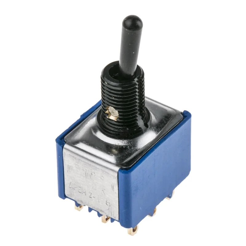 APEM Toggle Switch Panel Mount On-On 3PDT Solder Lug Terminal 4A 24 V dc 250 V ac 5656ADBGK