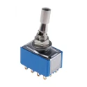 APEM Toggle Switch, Panel Mount, On-On, 4PDT, Solder Lug Terminal, 24 V dc, 250 V ac 5666ADBK2V