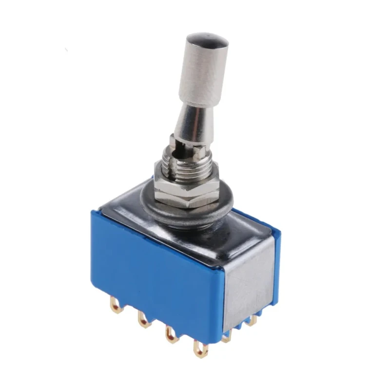 APEM Toggle Switch, Panel Mount, On-On, 4PDT, Solder Lug Terminal, 24 V dc, 250 V ac 5666ADBK2V
