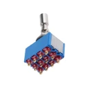 APEM Toggle Switch, Panel Mount, On-On, 4PDT, Solder Lug Terminal, 24 V dc, 250 V ac 5666ADBK2V