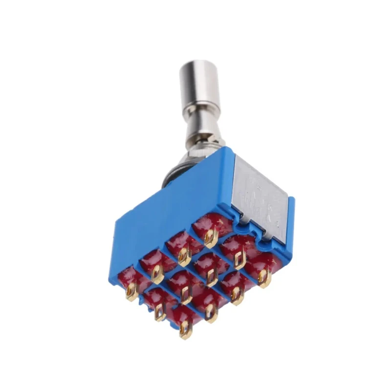 APEM Toggle Switch, Panel Mount, On-On, 4PDT, Solder Lug Terminal, 24 V dc, 250 V ac 5666ADBK2V