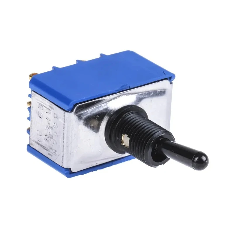 APEM Toggle Switch Panel Mount On-On 4PDT Solder Lug Terminal 24 V DC 250 V AC 5666ADBGK