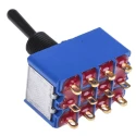 APEM Toggle Switch Panel Mount On-On 4PDT Solder Lug Terminal 24 V DC 250 V AC 5666ADBGK