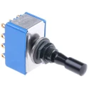 APEM Toggle Switch Panel Mount On-Off-On 4PDT Solder Lug Terminal 24 V dc 250 V ac 5669ADBGK3V