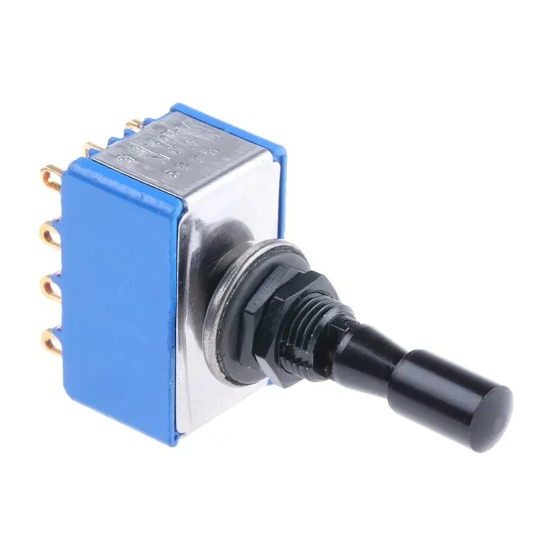 APEM Toggle Switch Panel Mount On-Off-On 4PDT Solder Lug Terminal 24 V dc 250 V ac 5669ADBGK3V