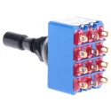 APEM Toggle Switch Panel Mount On-Off-On 4PDT Solder Lug Terminal 24 V dc 250 V ac 5669ADBGK3V