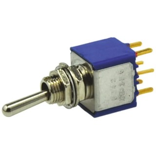 APEM Toggle Switch PCB Mount On-Off-On DPST PC Terminal 24 V dc 250 V ac 5247CDB