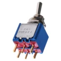 APEM Toggle Switch PCB Mount On-On DPST 24 V DC 250 V AC Nickel Plated Brass Actuator 5246CDB