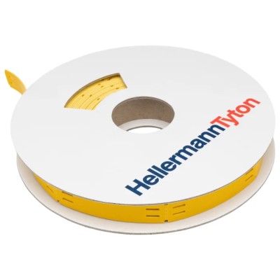 HellermannTyton Polyolefin Yellow Thermal-Transfer Cable Labels 65 mm Width 65 mm Length 190 556-21064 TIPTAG15X65YE-PO-YE