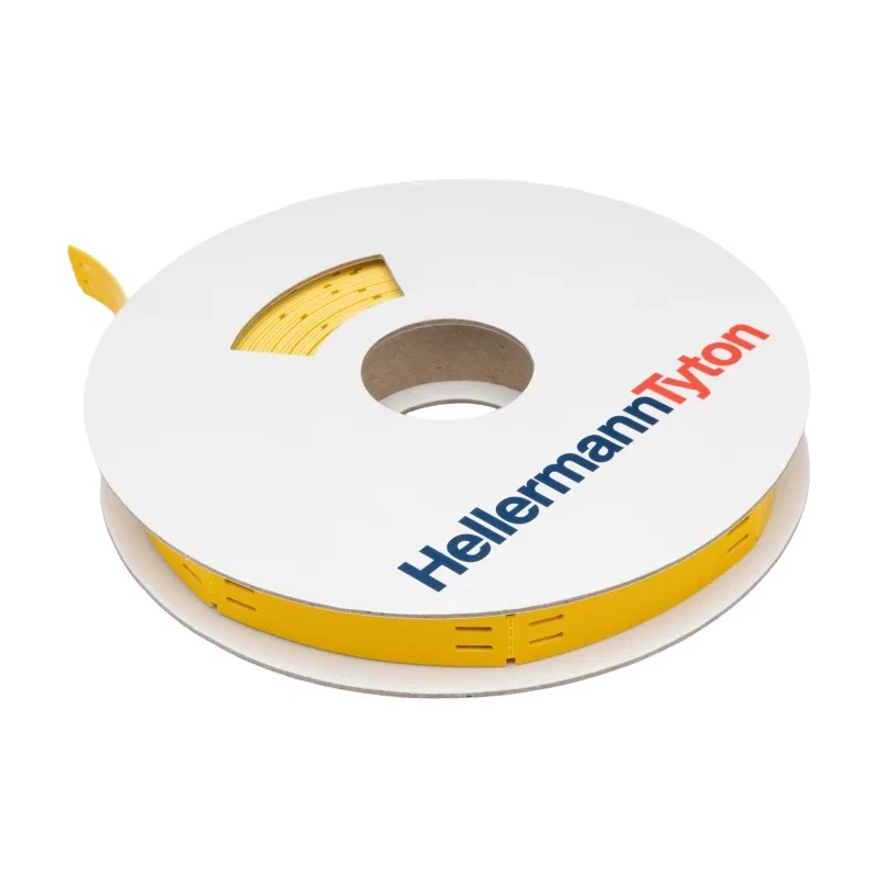 HellermannTyton Polyolefin Yellow Thermal-Transfer Cable Labels 65 mm Width 65 mm Length 190 556-21064 TIPTAG15X65YE-PO-YE