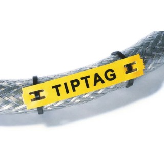 HellermannTyton Yellow Print Polyolefin Cable Labels 100 mm Width 100 mm Length 120 Per Pack 556-20074 TIPTAG11X100YE-PO-YE
