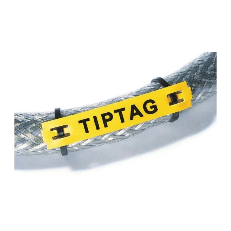 HellermannTyton Yellow Print Polyolefin Cable Labels 100 mm Width 100 mm Length 120 Per Pack 556-20074 TIPTAG11X100YE-PO-YE