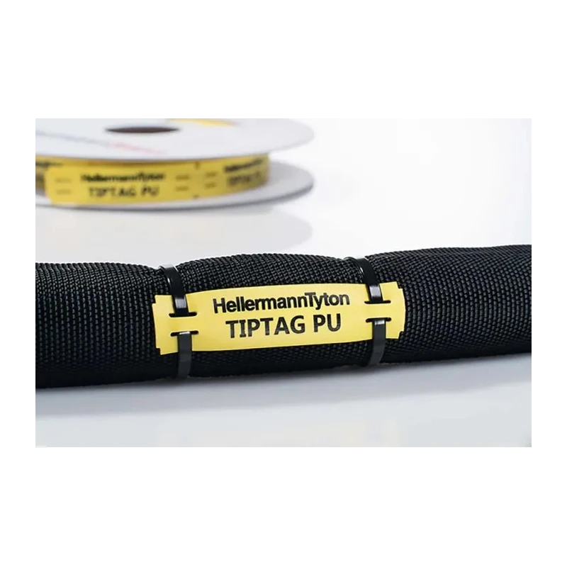 HellermannTyton Yellow Yellow Print Cable Labels 65 mm Width Polyurethane Material 190 Per 556-25011 TTAGPU15X65YE-PUR-YE