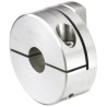 Huco Stainless Steel Clamp Style Flexible Coupler 25.4 mm OD 6.35 mm Bore Finished with No Keyway Bore 25 mm Length 852.25.24