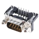 HARTING 9 Way Right Angle 2.74 mm Pitch Through Hole D-Sub Connector with 4 to 40 UNC Screw Lock Male 09651626813
