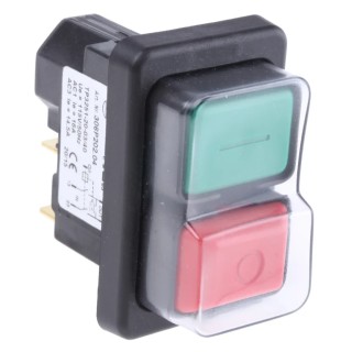 APEM 3000 Series Push Button Switch Momentary DPDT 22.1 mm Cutout Red Green LED IP65 230 V dc 115 V ac 306P202.04