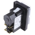 APEM 3000 Series Push Button Switch Momentary DPDT 22.1 mm Cutout Red Green LED IP65 230 V dc 115 V ac 306P202.04