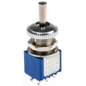 APEM Toggle Switch Panel Mount On-Off-On DPDT 3A 24V DC 250V AC Brass Actuator 106472103