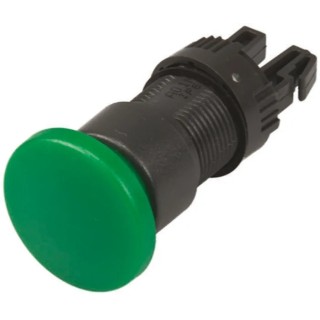 APEM A01 Series Green Momentary Mushroom Push Button Head, 16 mm Cutout Diameter, 24 mm Diameter, IP65, A01MME