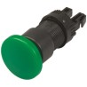 APEM A01 Series Green Momentary Mushroom Push Button Head, 16 mm Cutout Diameter, 24 mm Diameter, IP65, A01MME