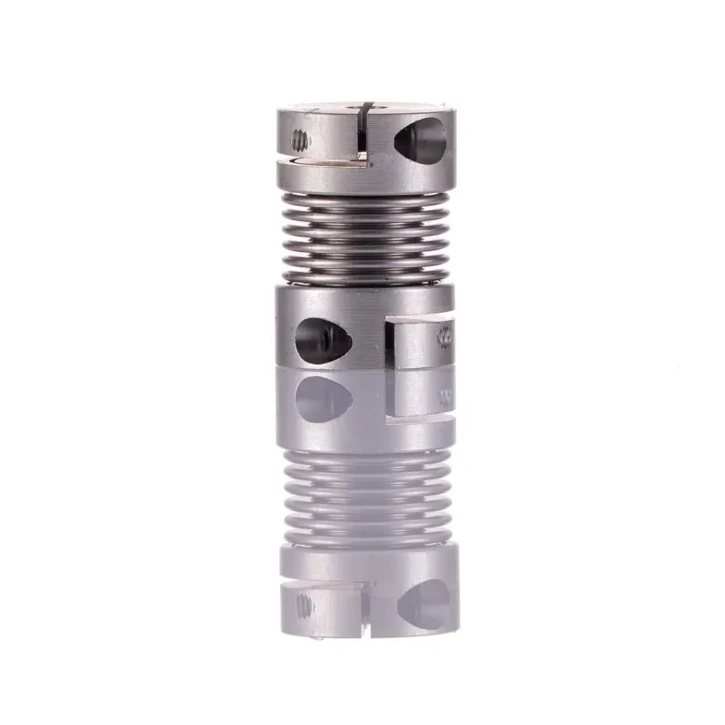 Huco Aluminium Hub Stainless Steel Bellows Clamp Style Flexible Coupler 7 mm Bore, 15.5 mm OD, 23 mm Length 554.16.1414