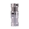 Huco Aluminium Hub Stainless Steel Bellows Clamp Style Flexible Coupler 7 mm Bore, 15.5 mm OD, 23 mm Length 554.16.1414