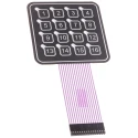 APEM 16 Key Illuminated Silver Membrane Keypad 4 x 4 Matrix Layout AC3561ILL