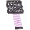 APEM 16 Key Illuminated Silver Membrane Keypad 4 x 4 Matrix Layout AC3561ILL
