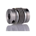 Huco Aluminium Hub Stainless Steel Bellows Clamp Style Flexible Coupler 12 mm Bore 40 mm Length 536.34.3535