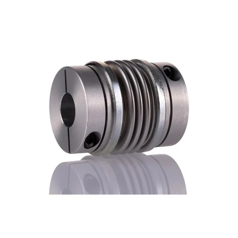 Huco Aluminium Hub Stainless Steel Bellows Clamp Style Flexible Coupler 12 mm Bore 40 mm Length 536.34.3535