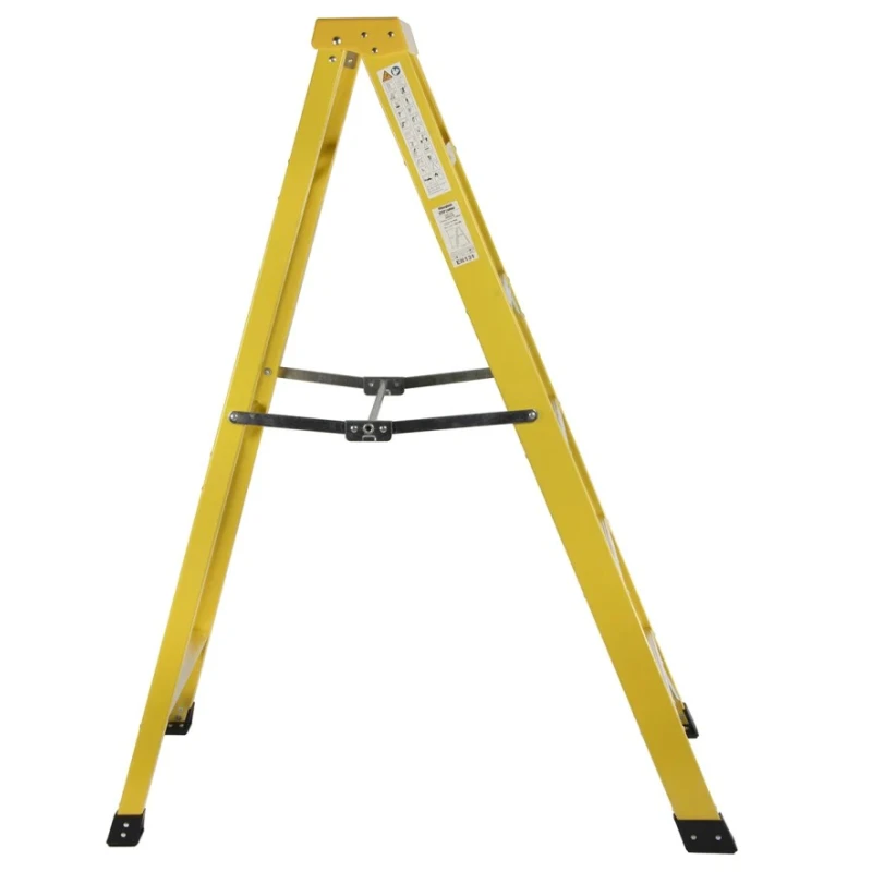 RS PRO Fibreglass 6-Steps Step Ladder, 1.6m Platform Height, Non-Conductive, Aluminium Rungs 553-832