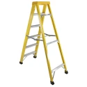 RS PRO Fibreglass 6-Steps Step Ladder, 1.6m Platform Height, Non-Conductive, Aluminium Rungs 553-832