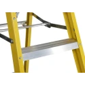 RS PRO Fibreglass 6-Steps Step Ladder, 1.6m Platform Height, Non-Conductive, Aluminium Rungs 553-832