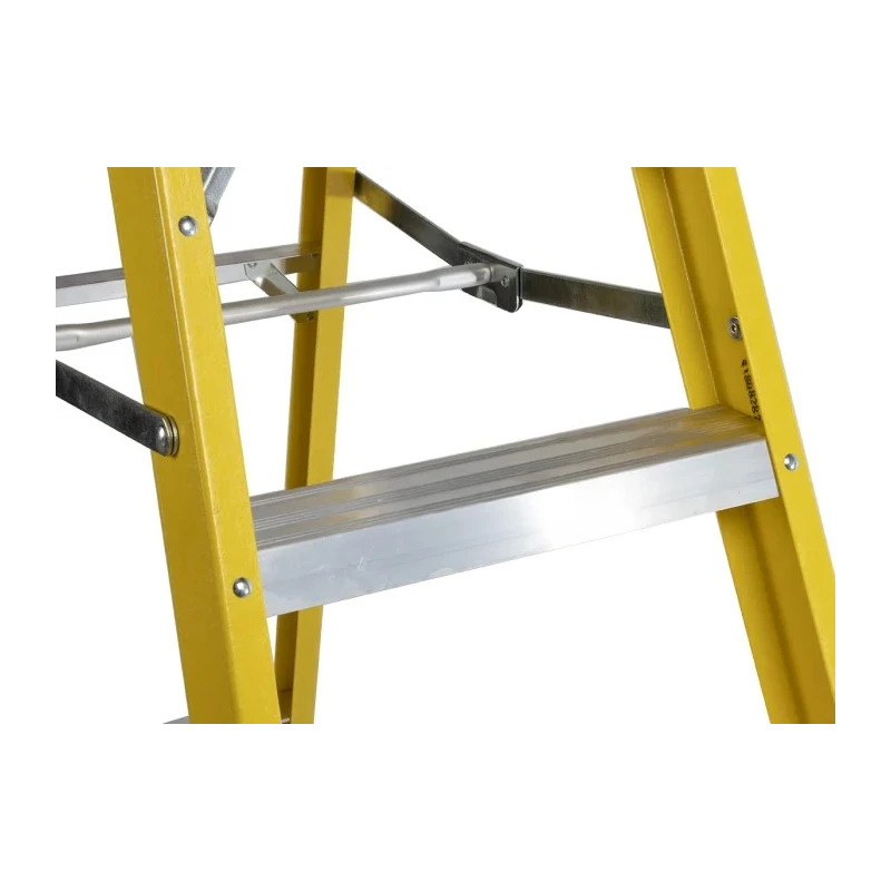 RS PRO Fibreglass 6-Steps Step Ladder, 1.6m Platform Height, Non-Conductive, Aluminium Rungs 553-832