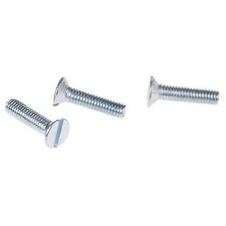 RS PRO Slot Countersunk Steel Machine Screw 12 mm M3 553-857