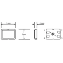 Euroquartz 11.0592 MHz Crystal ±30 ppm Surface Mount 4-Pin 7 mm x 5 mm x 1.2 mm 12 pF 50Ω 11.0592MHz MQ/30/30/-40+85/12pF