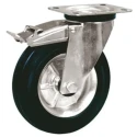 LAG Swivel Castor with 120 kg Load Capacity, 125 mm Rubber Wheel, Galvanised Steel Frame, Model 12262 FR