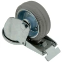 LAG Swivel Castor, 60 kg Load Capacity, 80 mm Rubber Wheel, Roller Bearing Hub, Medium Duty 12654G FR FB