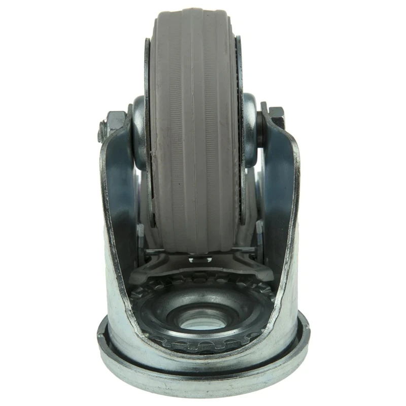 LAG Swivel Castor, 60 kg Load Capacity, 80 mm Rubber Wheel, Roller Bearing Hub, Medium Duty 12654G FR FB