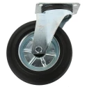 LAG Swivel Castor 230 kg Capacity 200 mm Wheel Diameter Rubber Tyre Galvanised Steel Frame 12286
