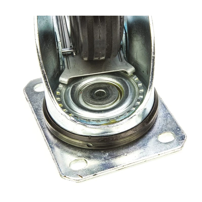 LAG Braked Swivel Castor with 160 mm Rubber Wheel, 180 kg Load Capacity, Galvanised Steel Frame, Model 12278 FR