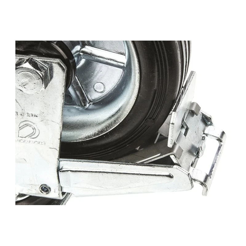 LAG Braked Swivel Castor with 160 mm Rubber Wheel, 180 kg Load Capacity, Galvanised Steel Frame, Model 12278 FR