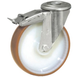 LAG Swivel Castor Polyurethane Wheel 100 mm Dia 120 kg Load Capacity 22255 FR FB