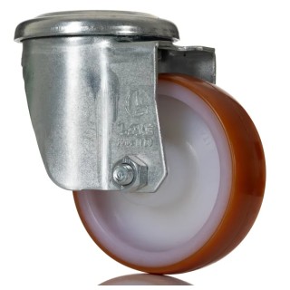 LAG Swivel Castor, 100 kg Capacity, 80 mm Polyurethane Wheel, Nylon Hub, Medium Duty, Model 22252 FB