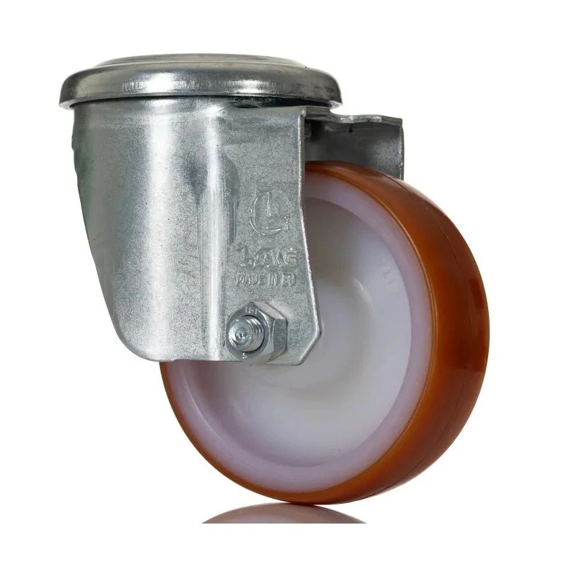 LAG Swivel Castor, 100 kg Capacity, 80 mm Polyurethane Wheel, Nylon Hub, Medium Duty, Model 22252 FB