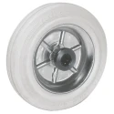 LAG Grey Black Rubber Trolley Wheel, 200mm Diameter, 50mm Width, 230kg Load Capacity, Roller Bearing Hub 12086G